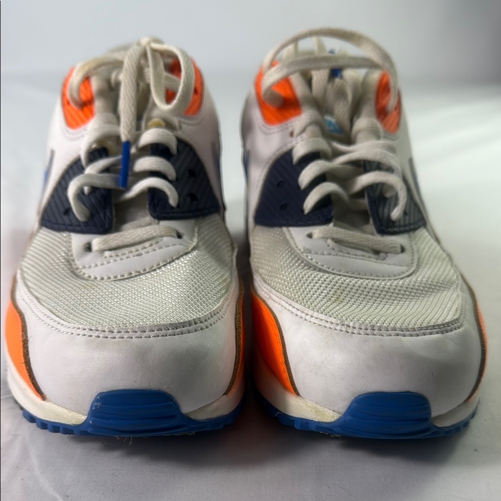 Kids White and Orange Sneakers